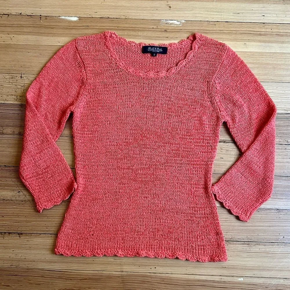 Peck & Peck collection knit sweater. Size S.